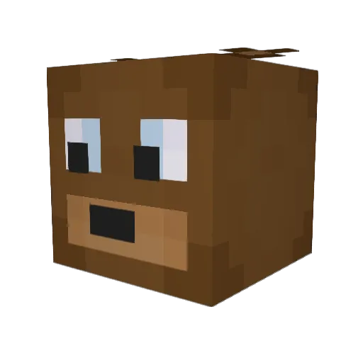 Rilws Minecraft avatar head, 3D render