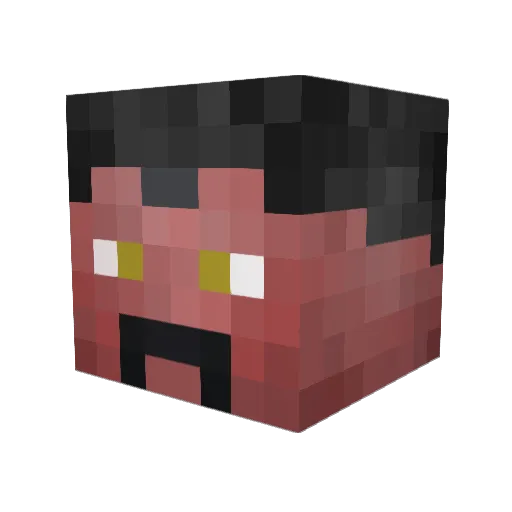 Rim_Jobson Minecraft avatar head, 3D render