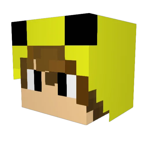 Rimbop Minecraft avatar head, 3D render
