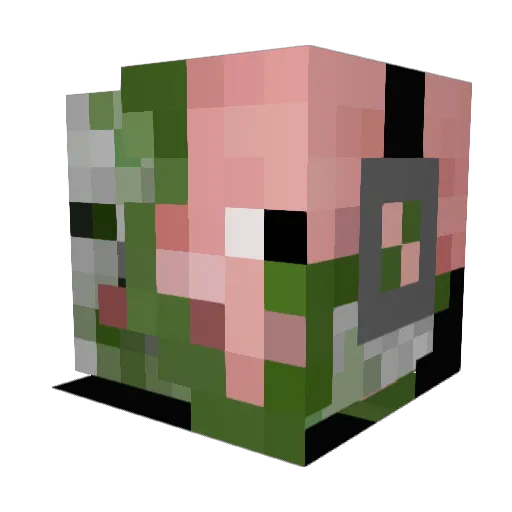 Rimli Minecraft avatar head, 3D render