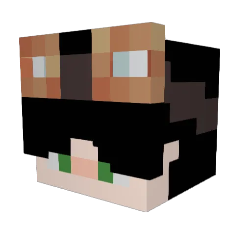 Rimmirass Minecraft avatar head, 3D render