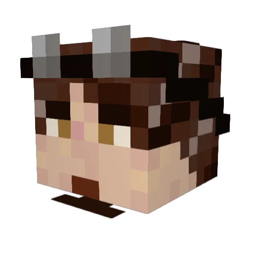 Rimri Minecraft avatar head, 3D render
