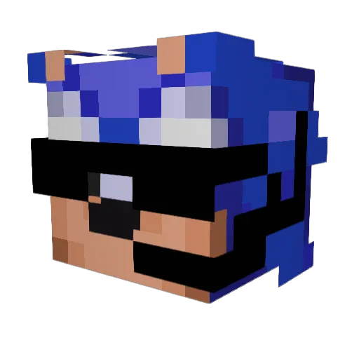 Rimuru1Tempest Minecraft avatar head, 3D render
