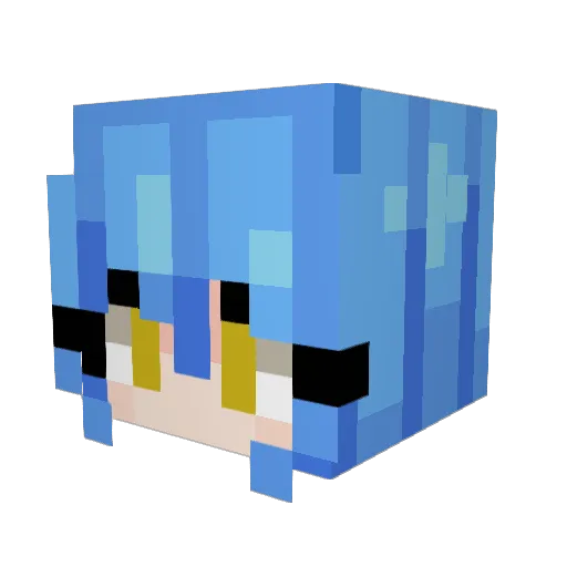 Rimuru7empest Minecraft avatar head, 3D render