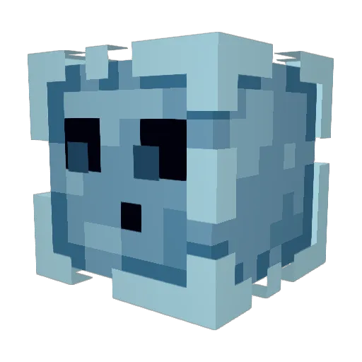 RimuruBlue Minecraft avatar head, 3D render