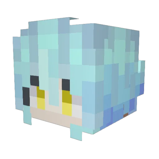 RimuruDeiku Minecraft avatar head, 3D render