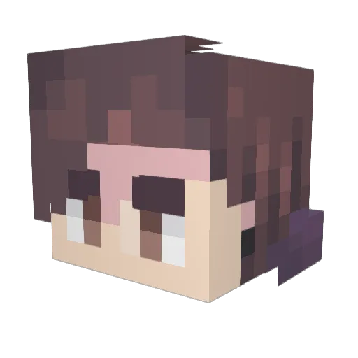 Rimus32 Minecraft avatar head, 3D render