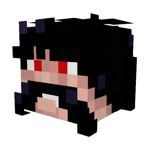 Rimuuru Minecraft avatar head, 3D render