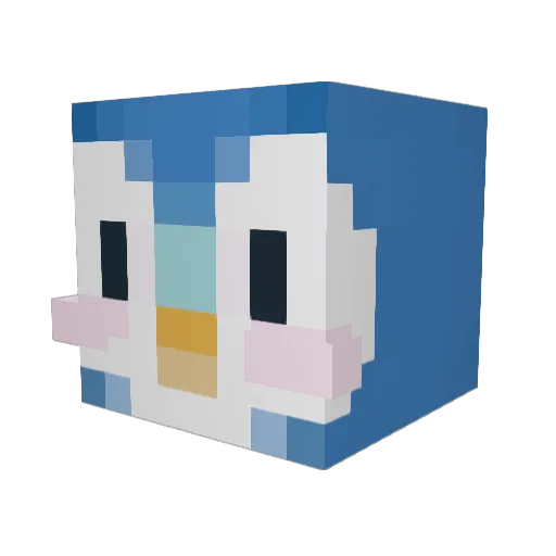 Rin5142 Minecraft avatar head, 3D render