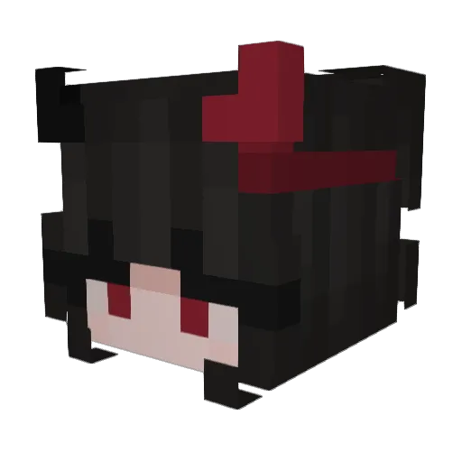 Rin908 Minecraft avatar head, 3D render