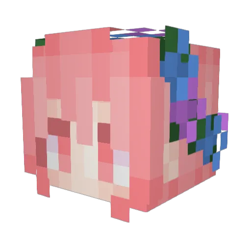 RinDreammer Minecraft avatar head, 3D render