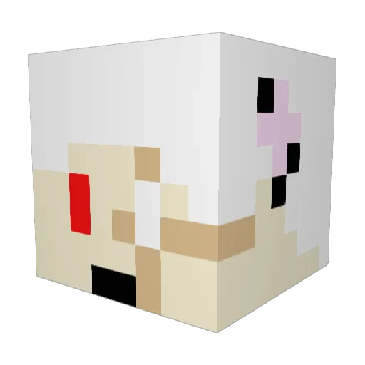 RinHitawaka Minecraft avatar head, 3D render