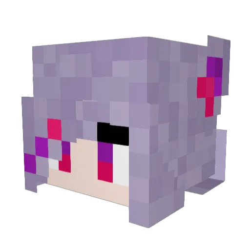 RinIsMe Minecraft avatar head, 3D render