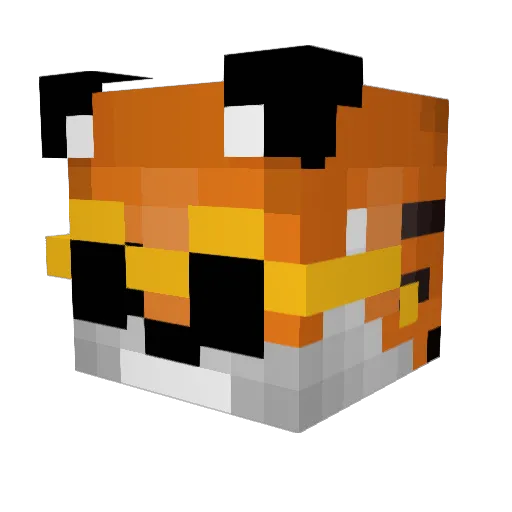 RinK0206 Minecraft avatar head, 3D render
