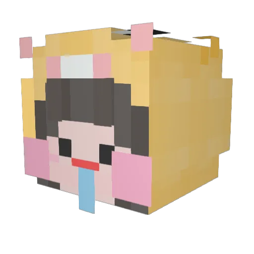 RinKodoku Minecraft avatar head, 3D render