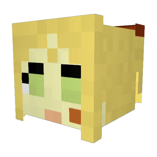 RinOtakan Minecraft avatar head, 3D render