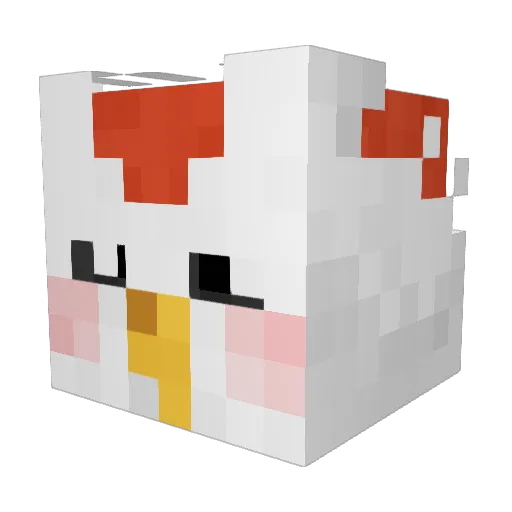 RinPle042 Minecraft avatar head, 3D render