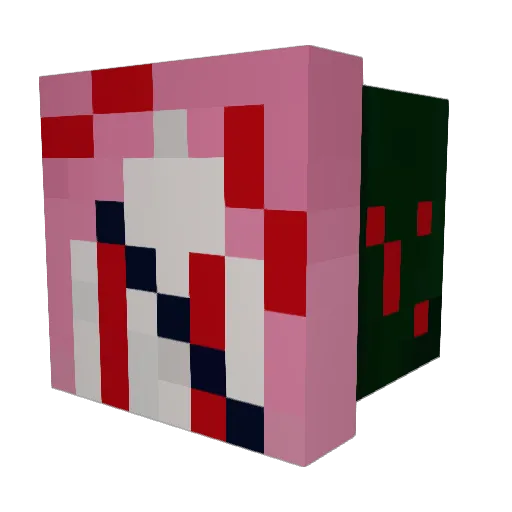 RinStarPika Minecraft avatar head, 3D render
