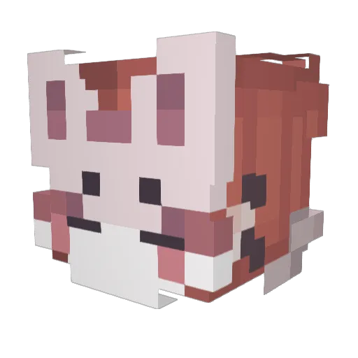 RinTheFox69 Minecraft avatar head, 3D render