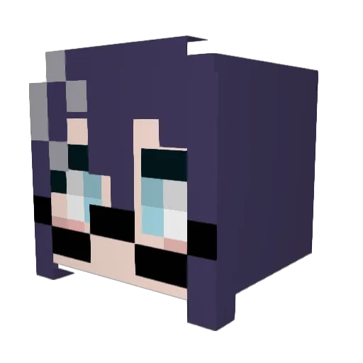 RinTheSpaceAce Minecraft avatar head, 3D render
