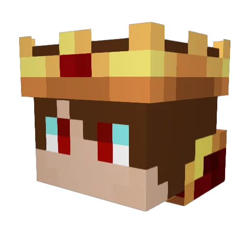 RinToo_ Minecraft avatar head, 3D render