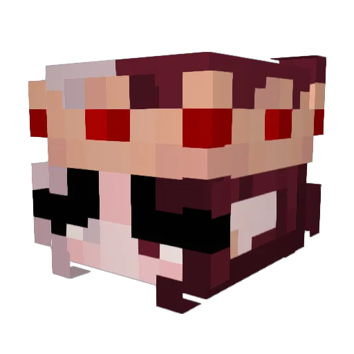 RinVelvet567 Minecraft avatar head, 3D render