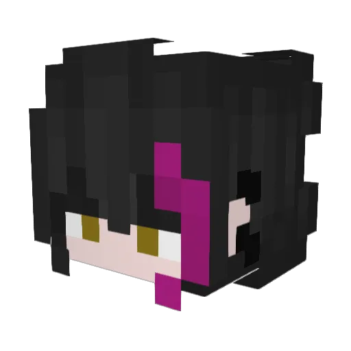 Rin_00x Minecraft avatar head, 3D render