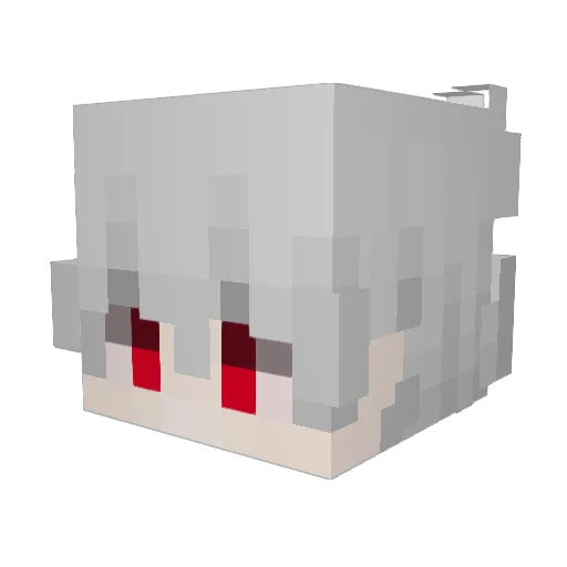 Rin_Bean Minecraft avatar head, 3D render