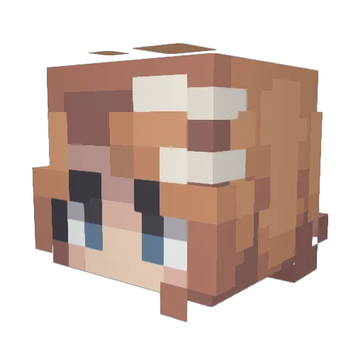 Rin_Cross Minecraft avatar head, 3D render