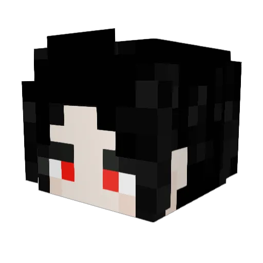 Rin_Vixen Minecraft avatar head, 3D render