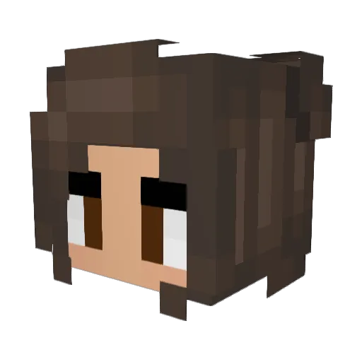 RinaShadowsong Minecraft avatar head, 3D render