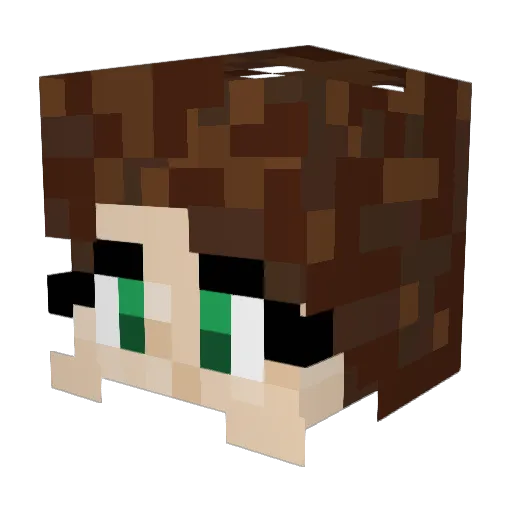 RinaVina Minecraft avatar head, 3D render