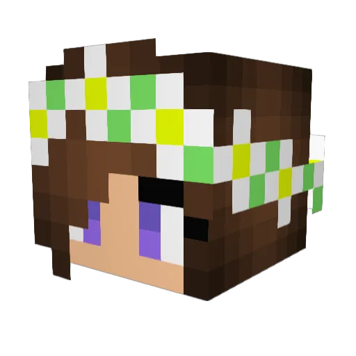 Rinaty7 Minecraft avatar head, 3D render