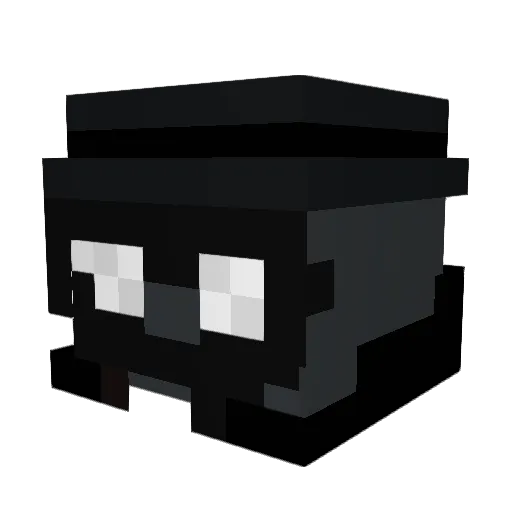 RinconNoir Minecraft avatar head, 3D render