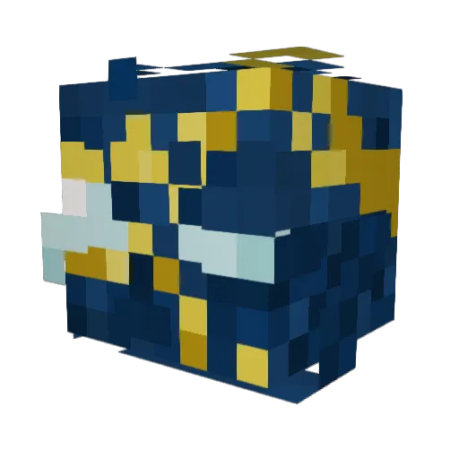RindeeMC Minecraft avatar head, 3D render