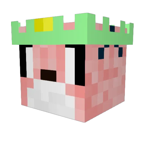 Rindella Minecraft avatar head, 3D render
