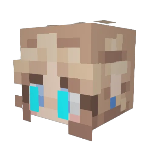 Rindemas Minecraft avatar head, 3D render