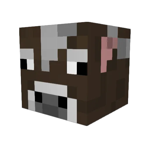 Rinderzunge Minecraft avatar head, 3D render
