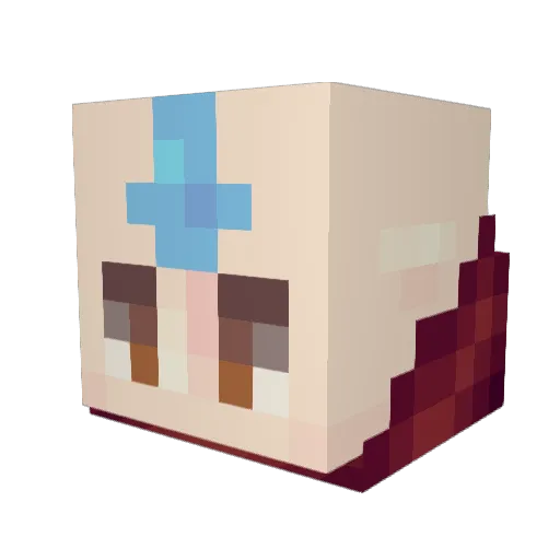 Rindoru_ Minecraft avatar head, 3D render