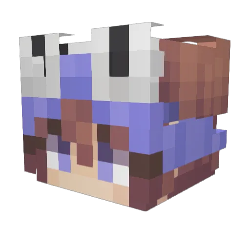 Rineeeeeee Minecraft avatar head, 3D render
