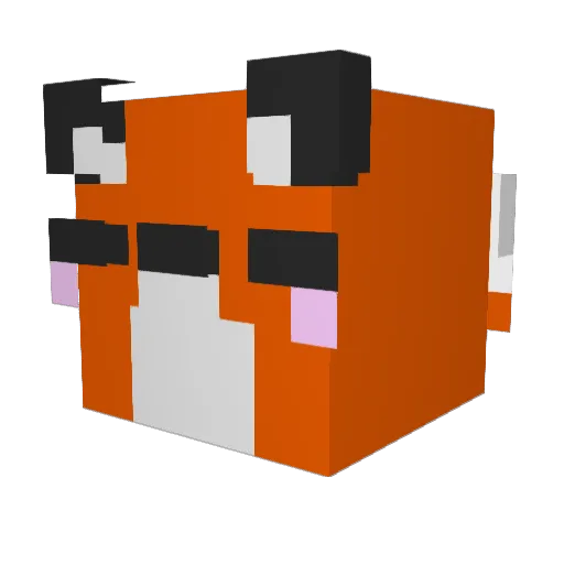 Rinexity Minecraft avatar head, 3D render