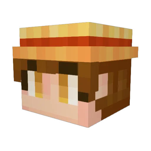 Ringer__ Minecraft avatar head, 3D render