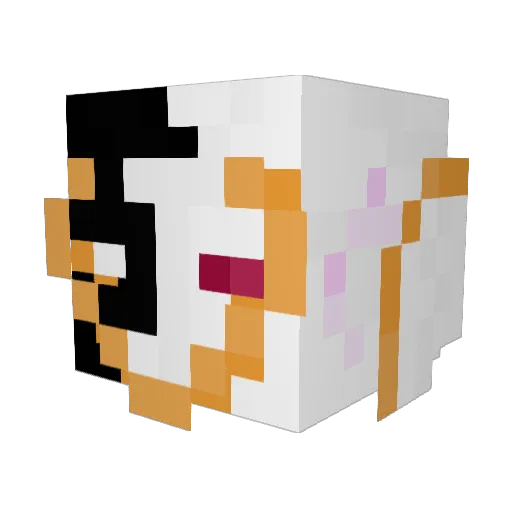 Ringmastr Minecraft avatar head, 3D render