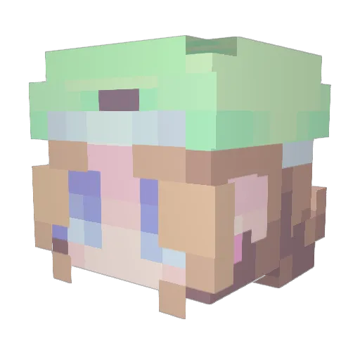 RingoJingo Minecraft avatar head, 3D render