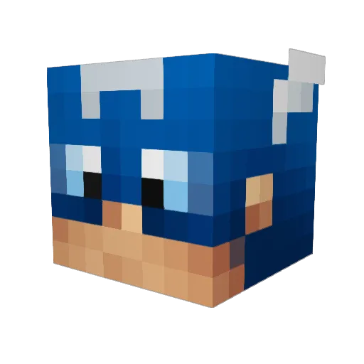 Rington Minecraft avatar head, 3D render