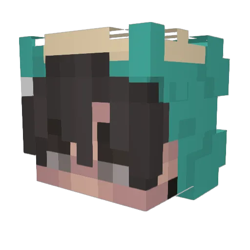 Rinho_ Minecraft avatar head, 3D render