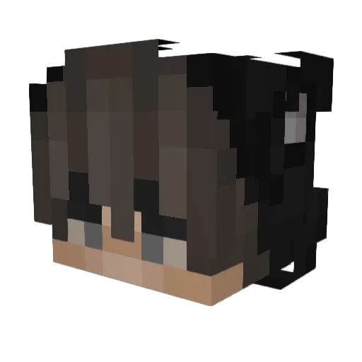 Rinhoko Minecraft avatar head, 3D render