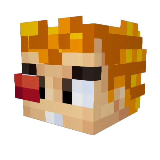 Rinka78 Minecraft avatar head, 3D render