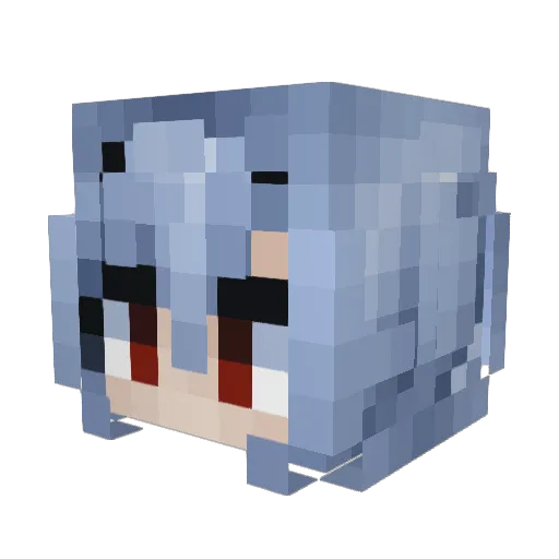 Rinka Minecraft avatar head, 3D render