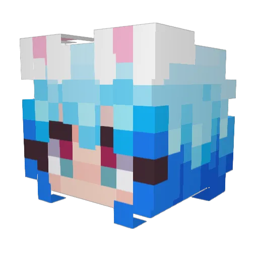 RinkaTheBunny Minecraft avatar head, 3D render